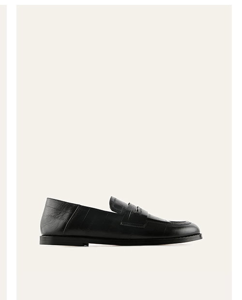 Harlem Black Embossed Loafer