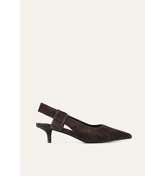 Rosa Choc Suede Heel