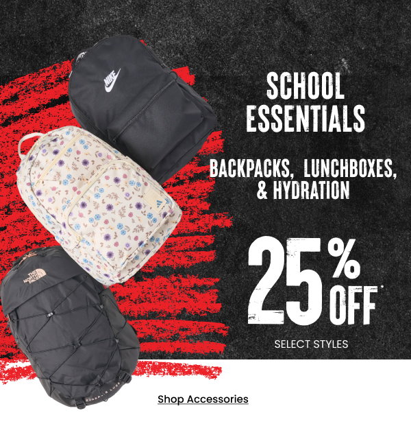 School Essentials Backpacks, Lunchboxes & hydration 25% Off