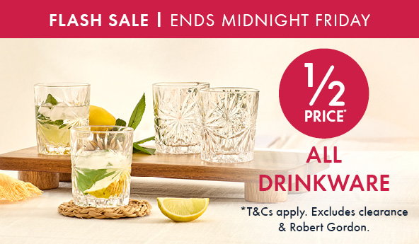 1/2 Price All Drinkware