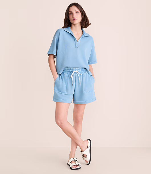 Lou & Grey Denim Washed Terrysoft Shorts