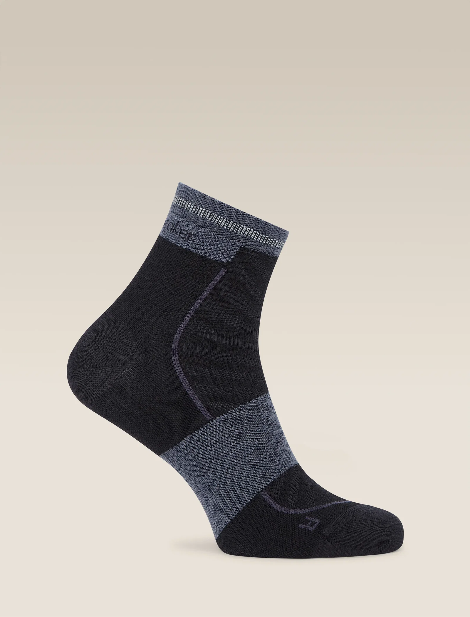 Men's Merino Blend Run+ Ultralight Mini Socks - Black/Graphite / S