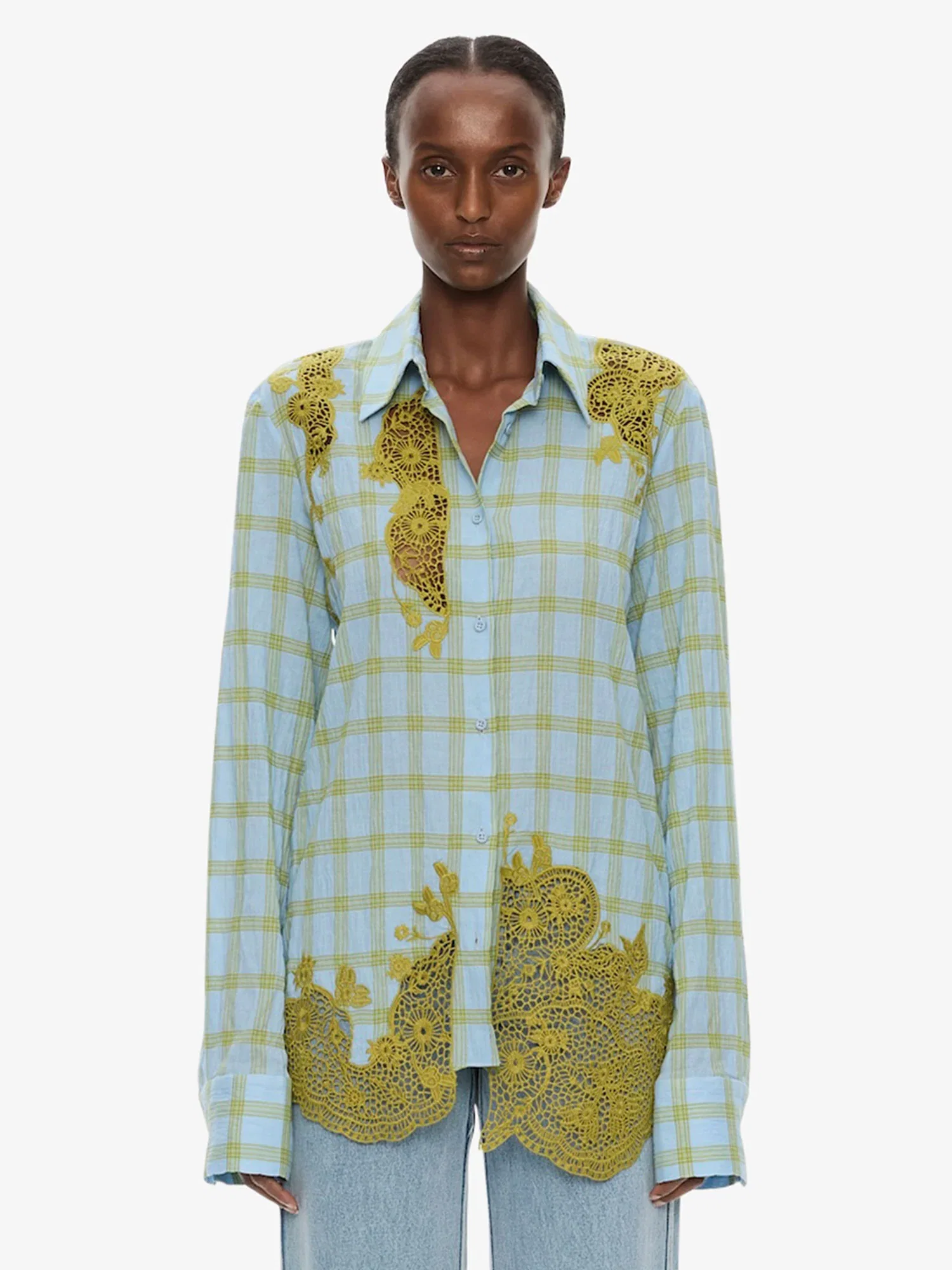 Image of Maya Embroidered Handkerchief Shirt