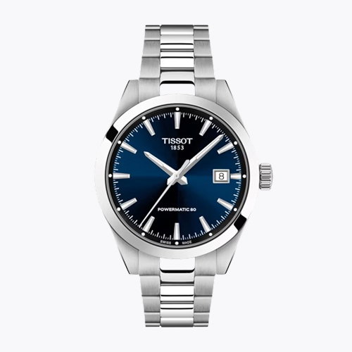Tissot Gentleman 38mm Blue Dial & Stainless Steel Bracelet Watch