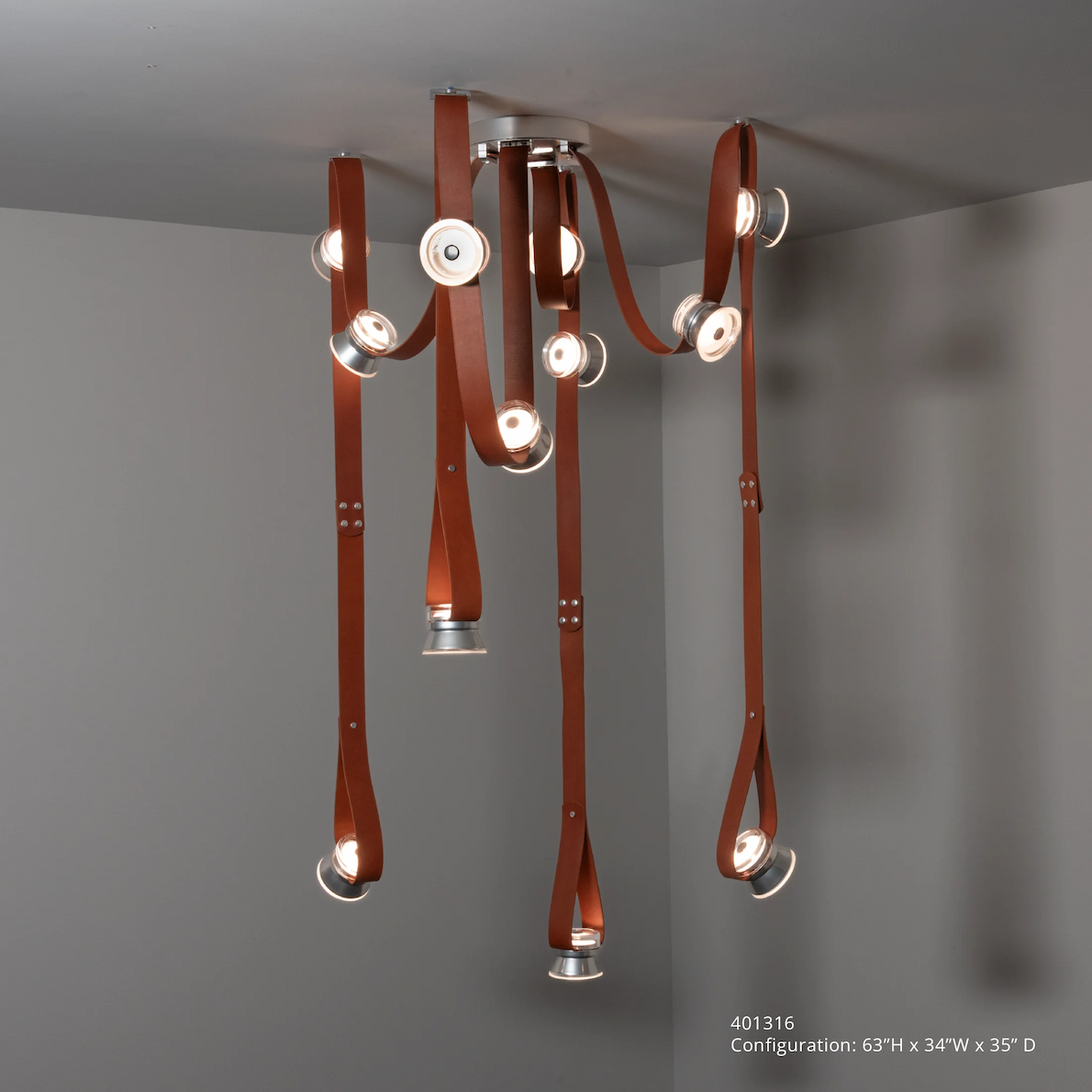 Hubbardton Forge 401322 SNAPS 12-lt 18" LED Pendant w/Metal Cones