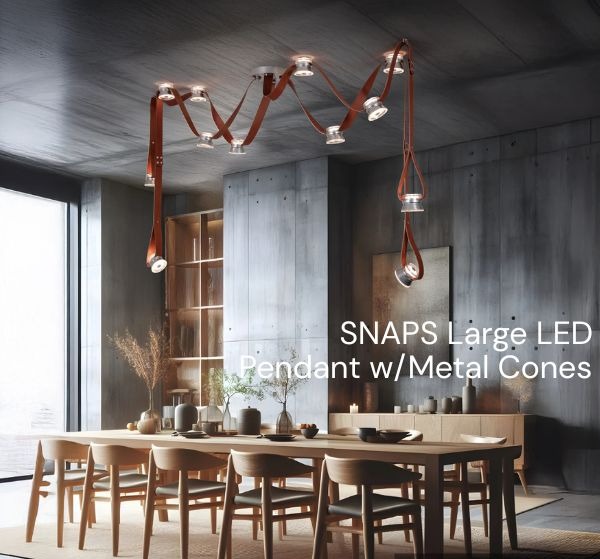 Hubbardton Forge 401322 SNAPS 12-lt 18" LED Pendant w/Metal Cones