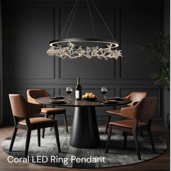 Hubbardton Forge 401330 Coral 1-lt 41" LED Ring Pendant