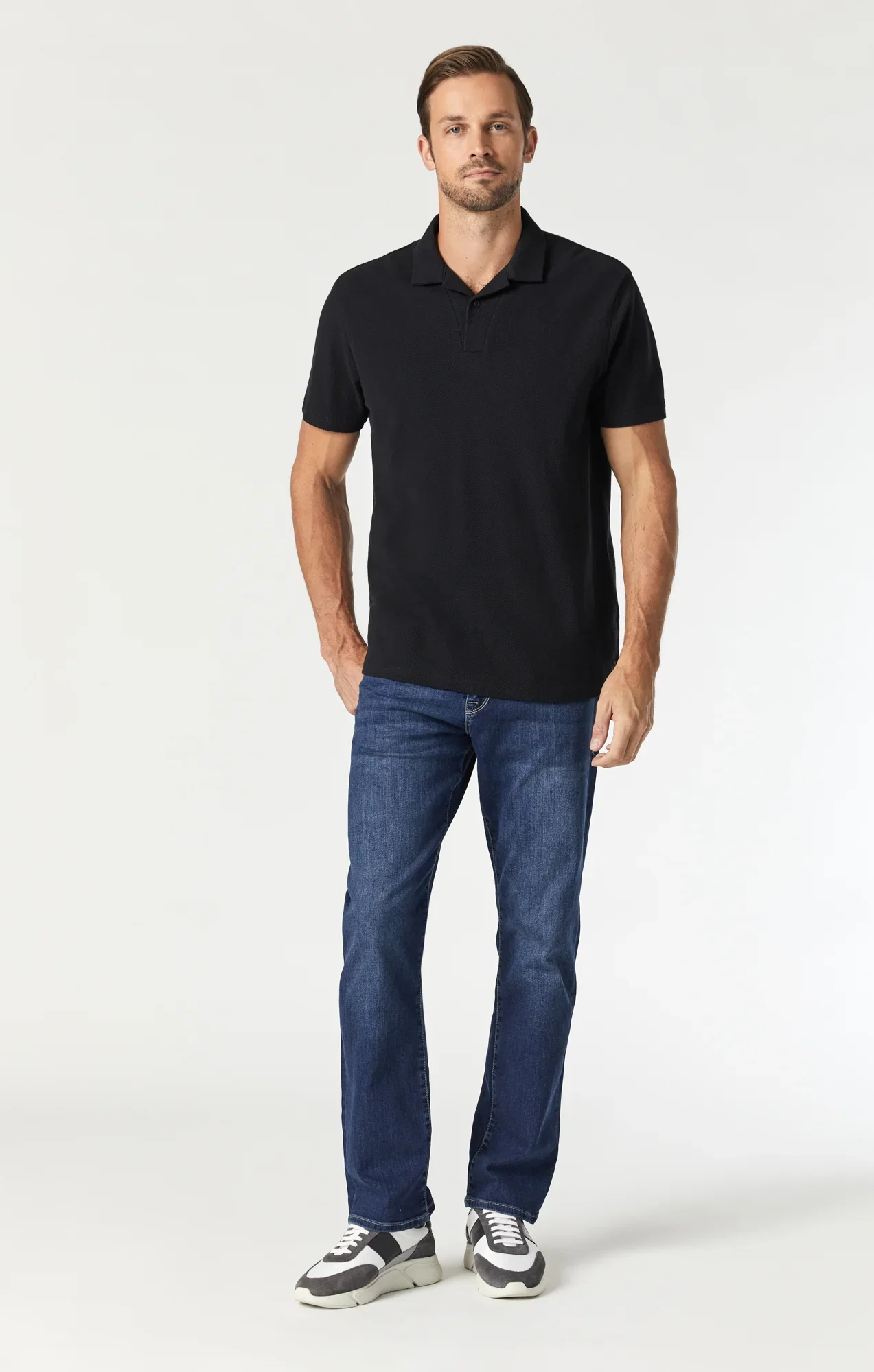 Image of MATT RELAXED STRAIGHT LEG IN MID INDIGO COOPER