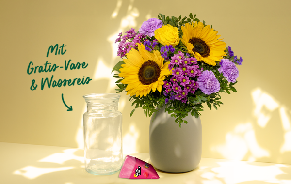 Explosion der Farben: Blumenstrauß Farbenfroh mit 2 Gratis-Geschenken für 31,99 €