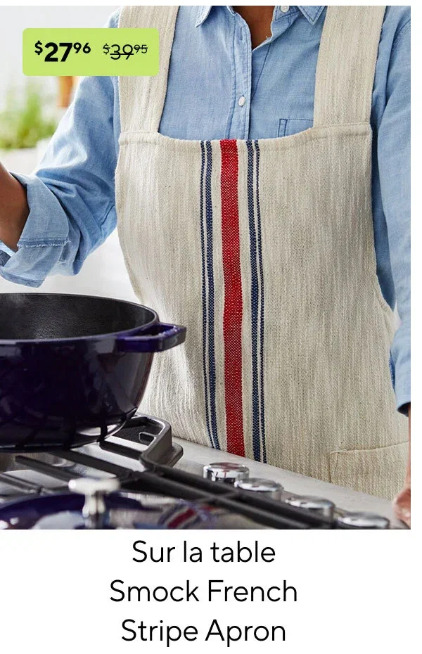 Sur la table Smock French Stripe Apron