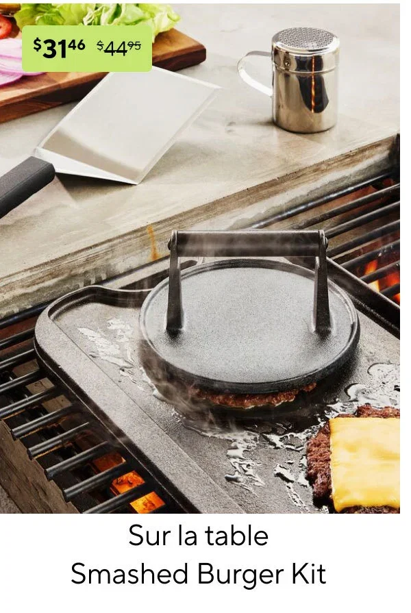 Sur la table Smashed Burger Kit