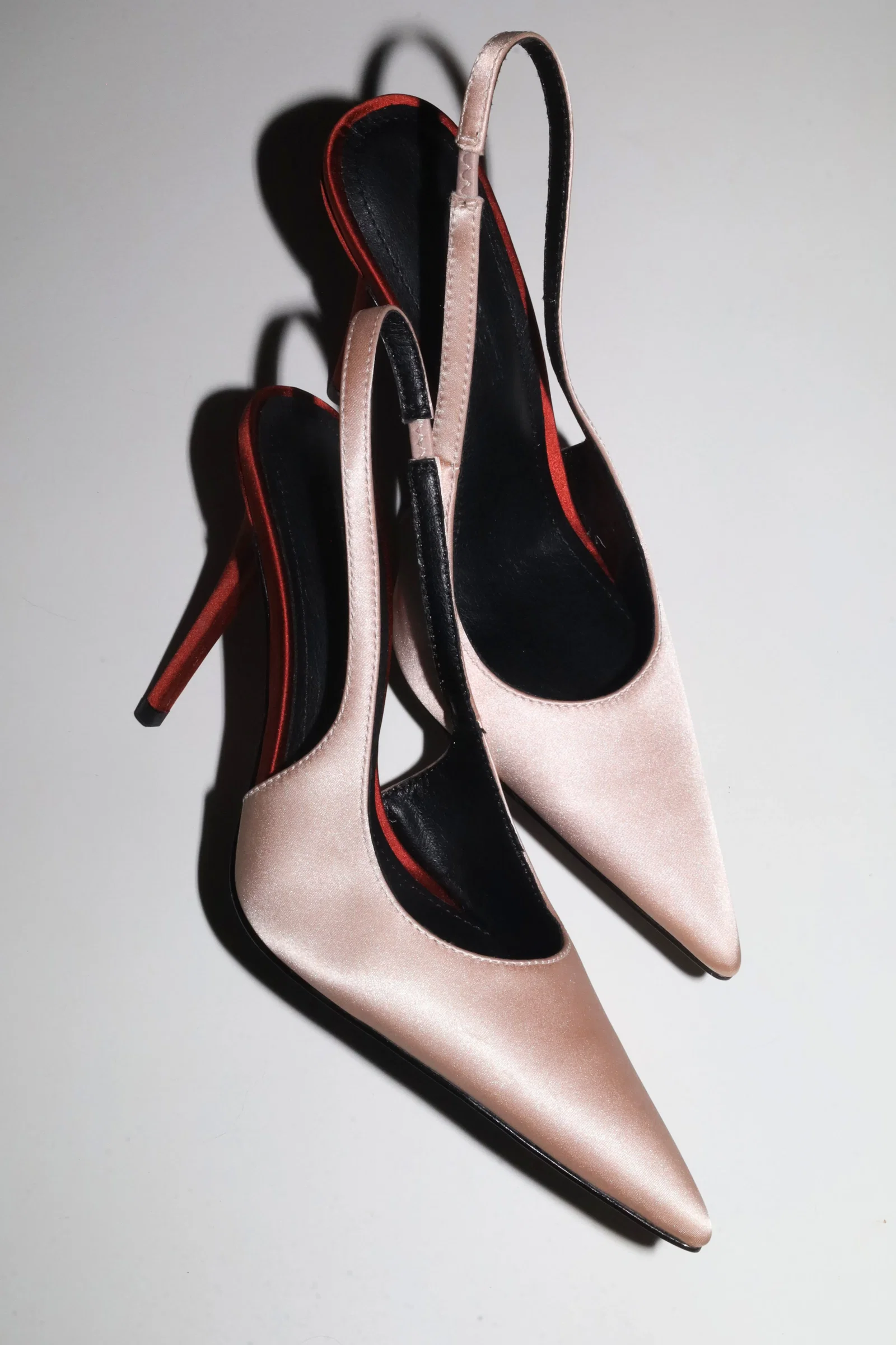 Image of Kylie Blush Satin Slingback 105 mm