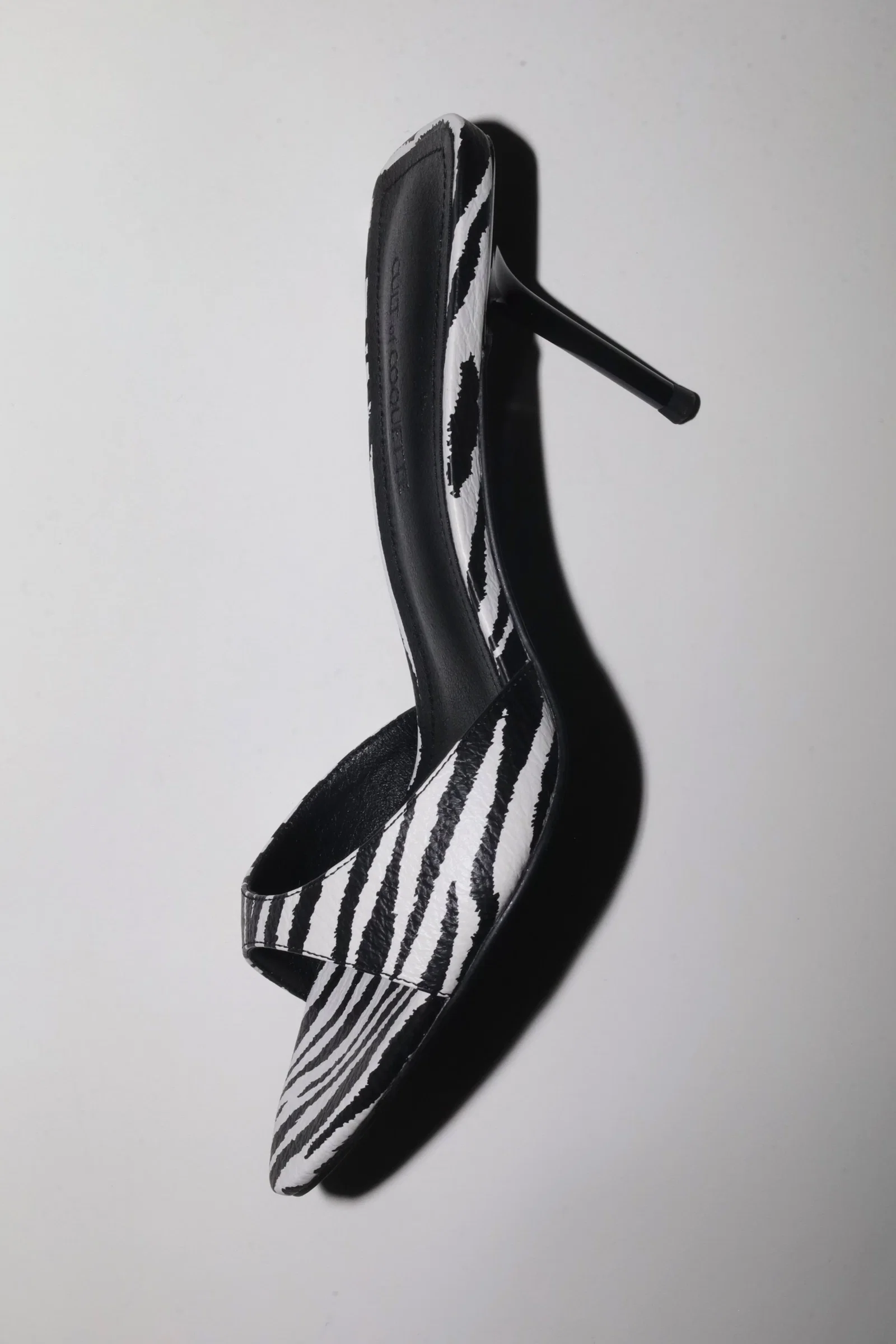 Image of Zena Zebra Vegan Mules 80 mm