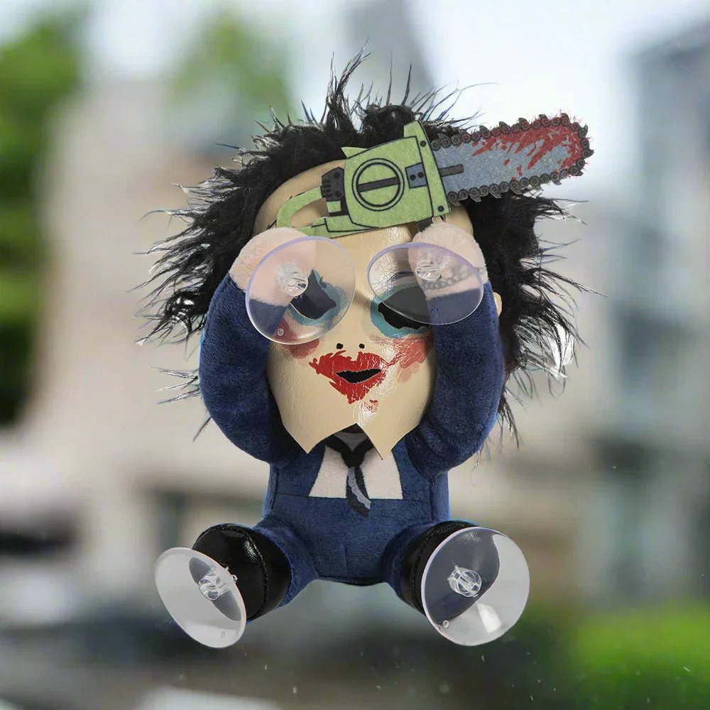 Image of Texas Chainsaw Massacre Leatherface with Pretty Woman Mask Plush Window Clinger