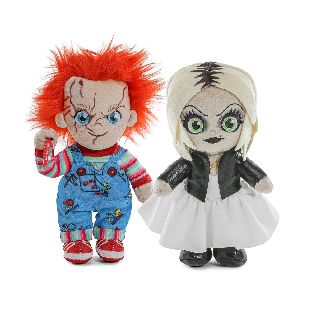 Image of Bride of Chucky – Evil Chucky and Tiffany Phunny Plush Standing in Box 2-Pack
