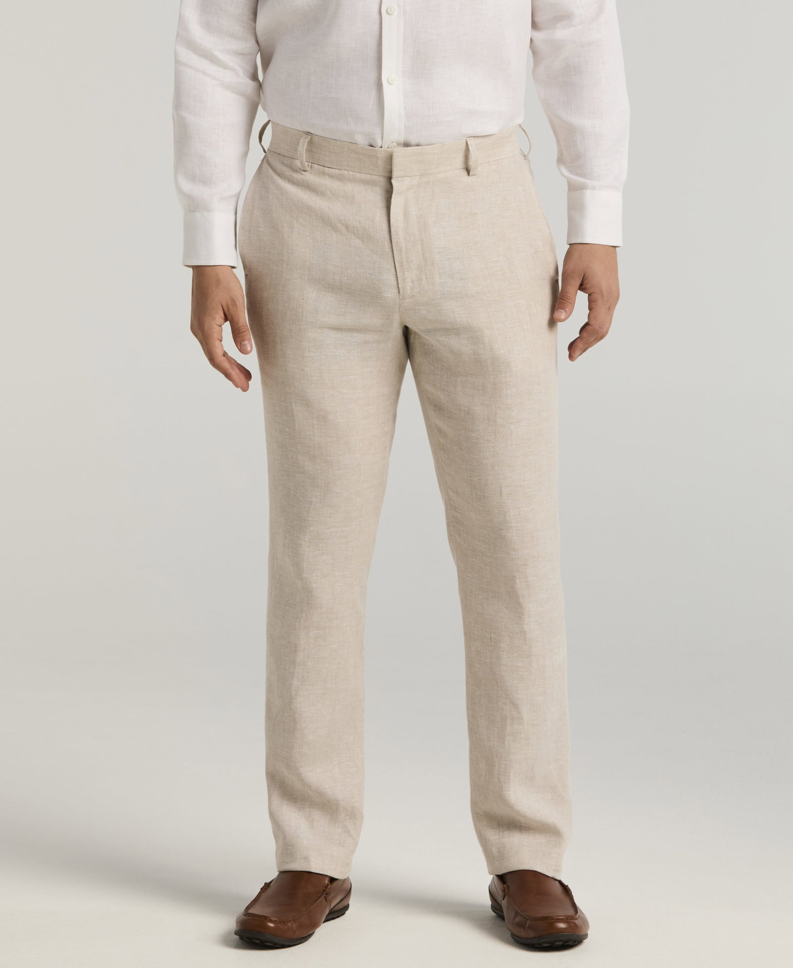 Delave Linen Flat Front Pant Delave Linen Flat Front Pant