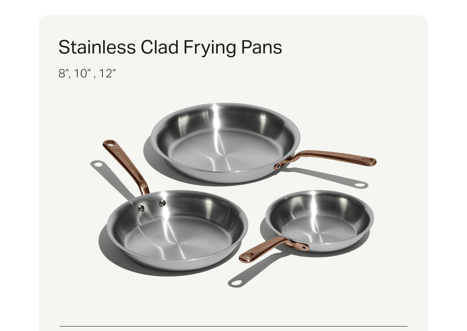 Stainless Clad Frying Pan Set - Shop Now