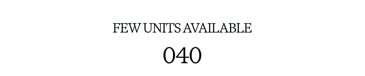 Few units available