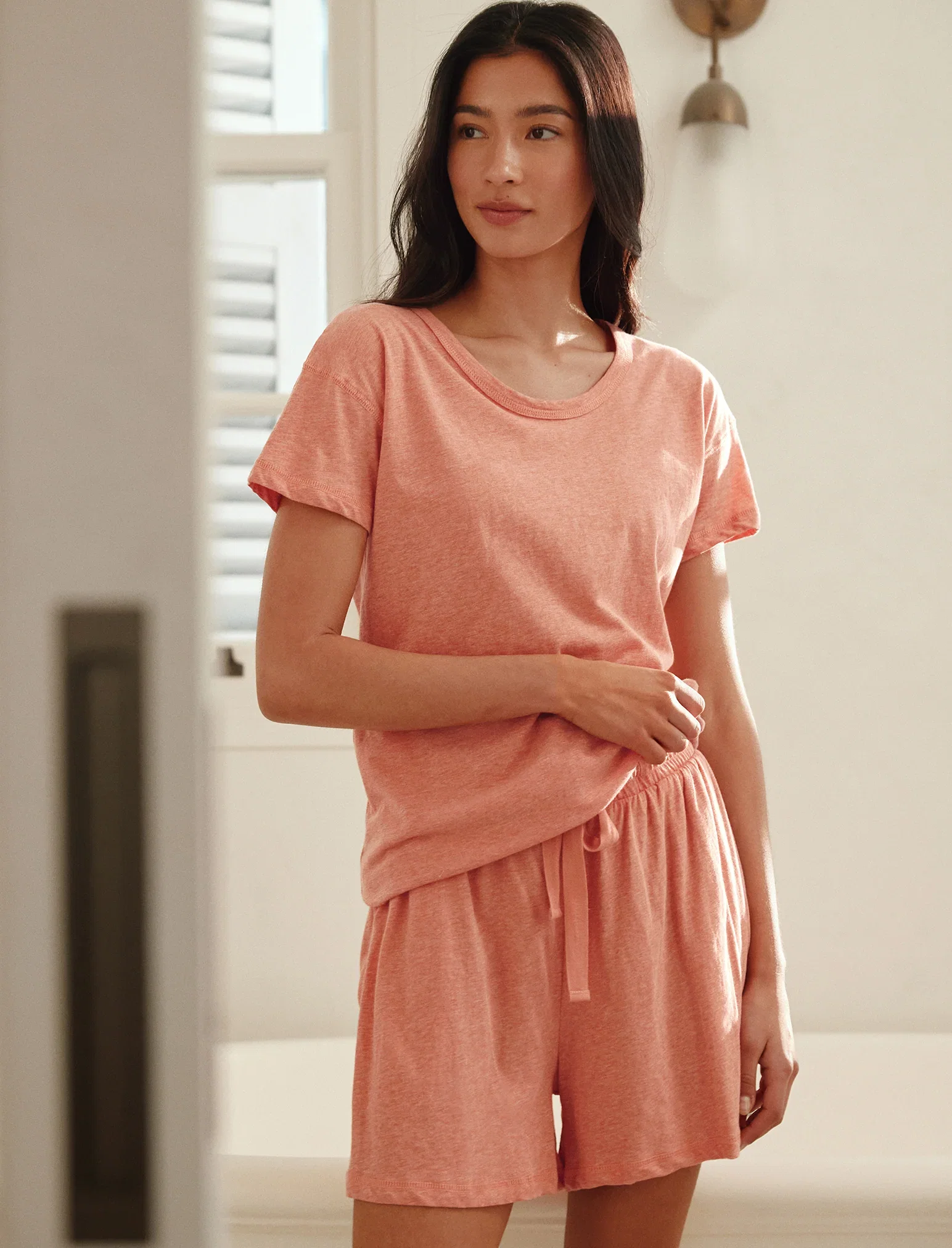Image of Jada Organic Cotton Knit Boxer PJ Set