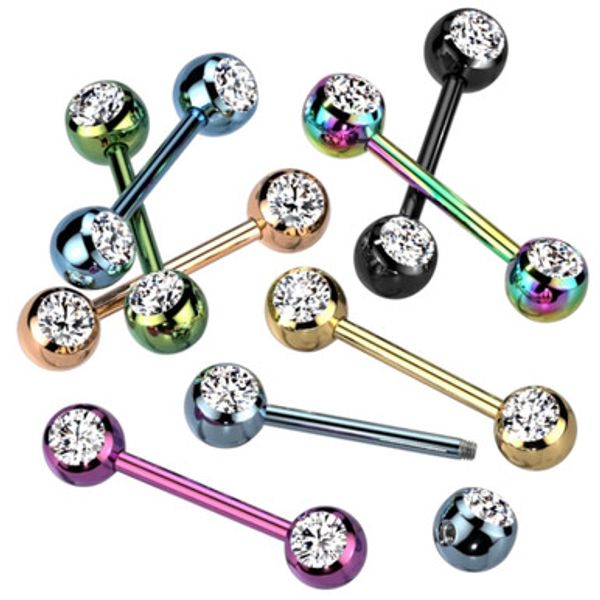 Connector Chain Set Jewels Nose Ring Stainless Steel CZ Nose stud Box Chain Piercing Jewelry | Luxe Modz
