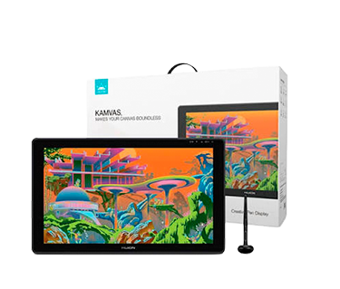 TABLETA GRÁFICA HUION KAMVAS 22 CON LÁPIZ ÓPTICO