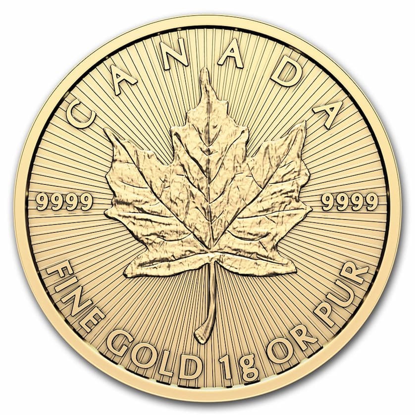 1 gram Gold Maple Leaf