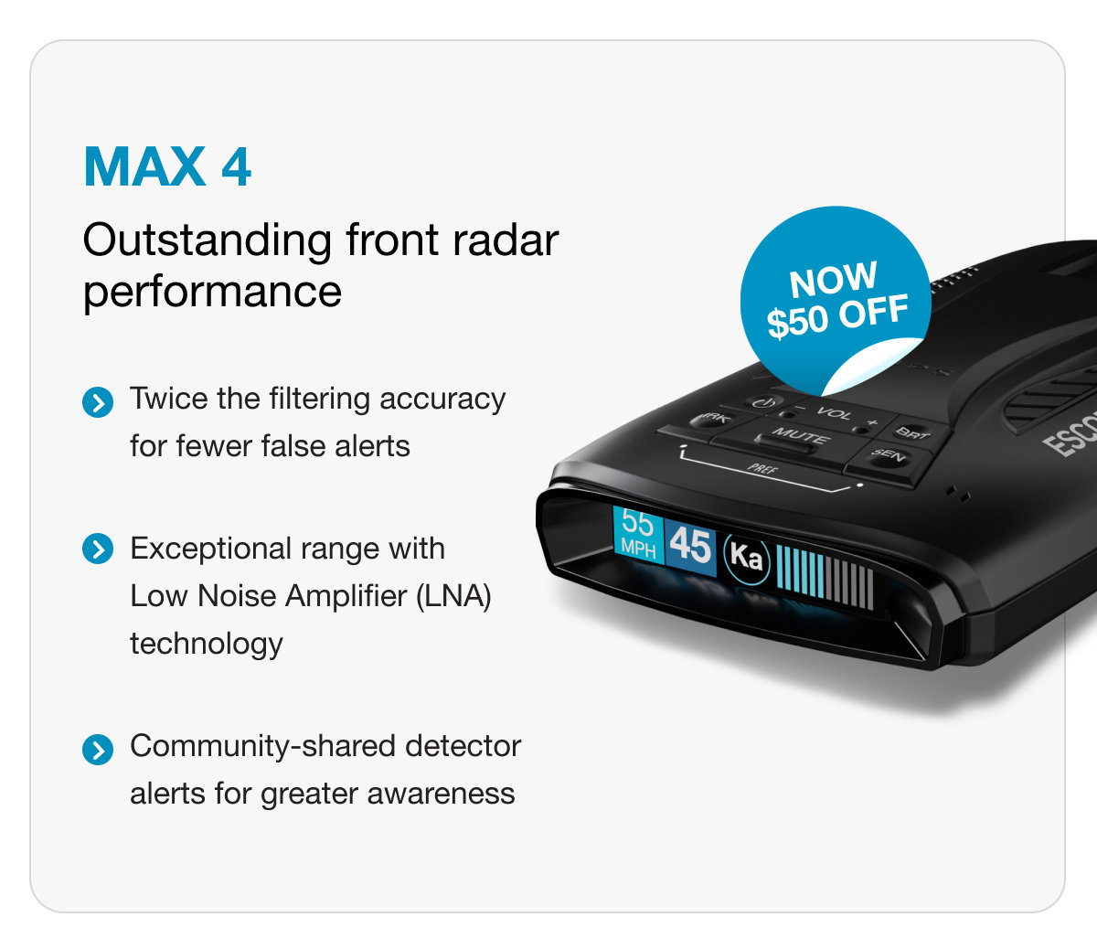 MAX 4 - Outstanding front radar performance