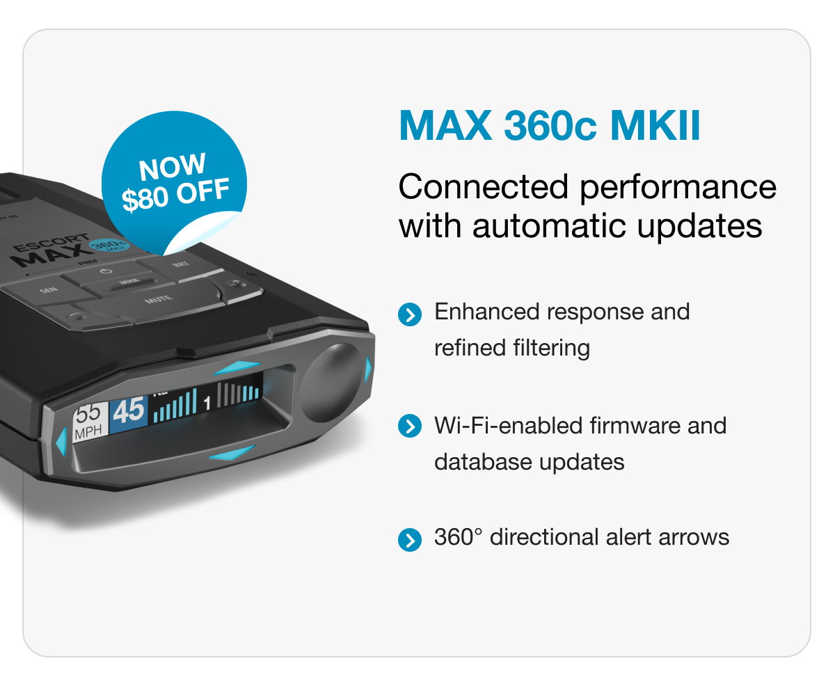 MAX 360c MKII (Now $50 Off) Connected performance with automatic updates