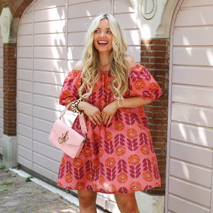 Bloom dress peach