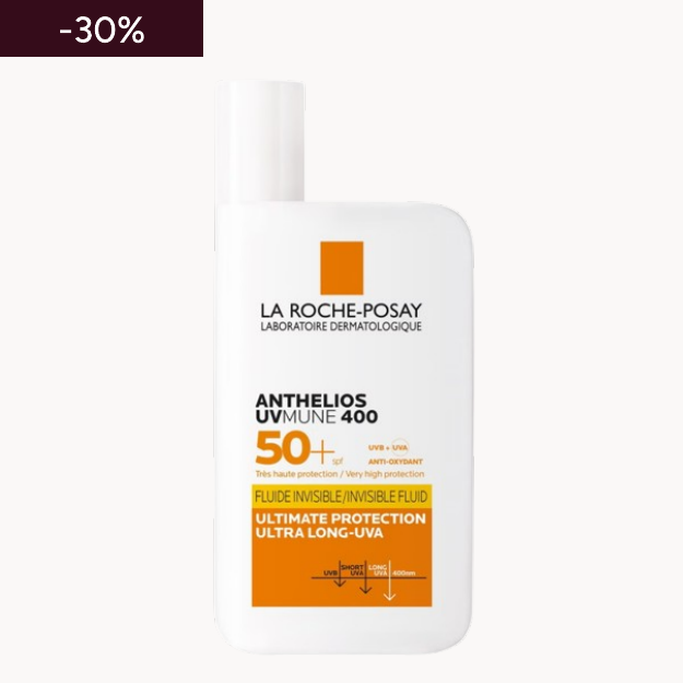 La Roche-Posay Anthelios UVMune 400 Invisible Fluid SPF50+ Sun Cream 50ml