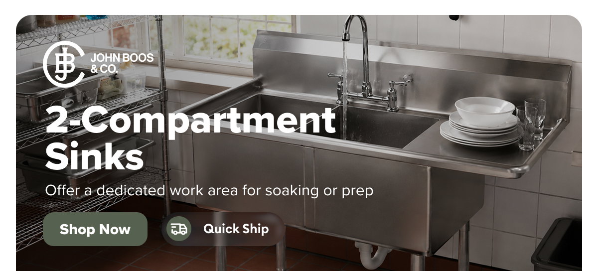 John Boos 2-compartment Sinks