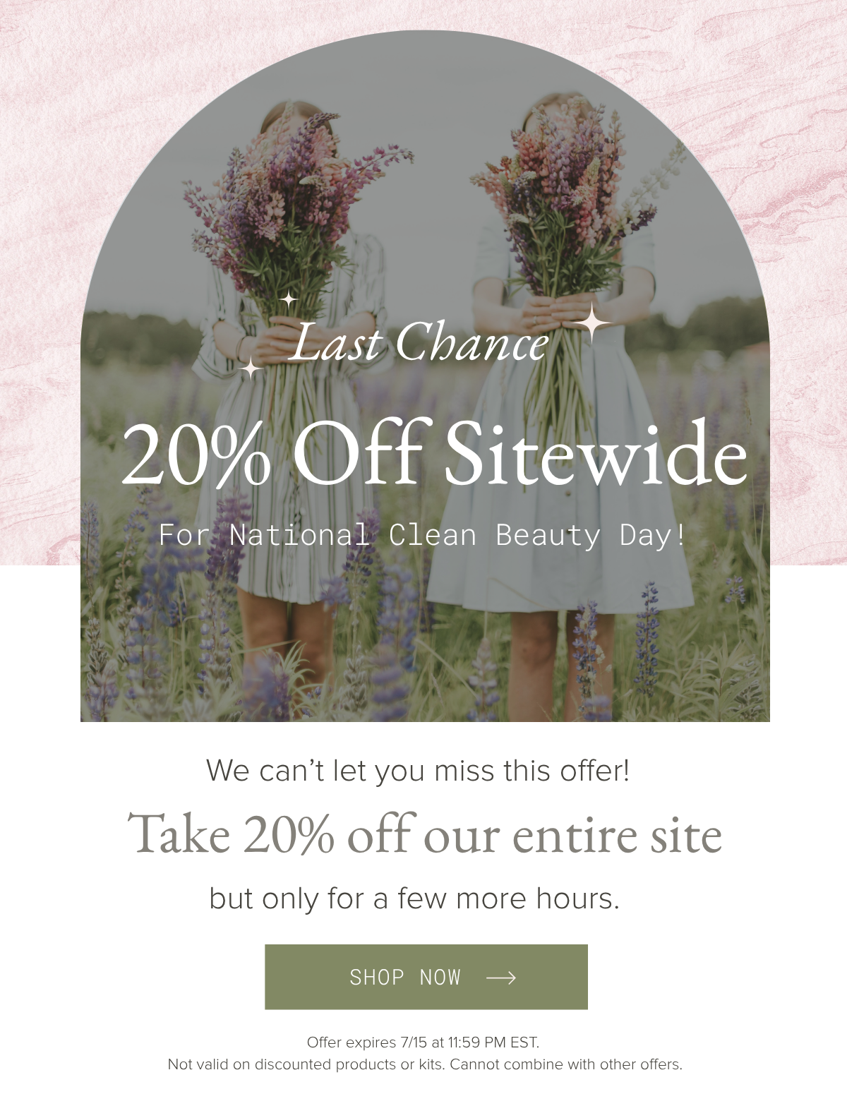 Last Chance 20% Off Sitewide for National Clean Beauty Day