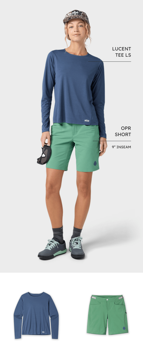 Women's Lucent Tee LS and Women's OPR Short