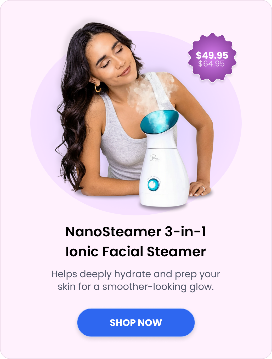 NanoSteamer 3-in-1 Ionic Facial Steamer