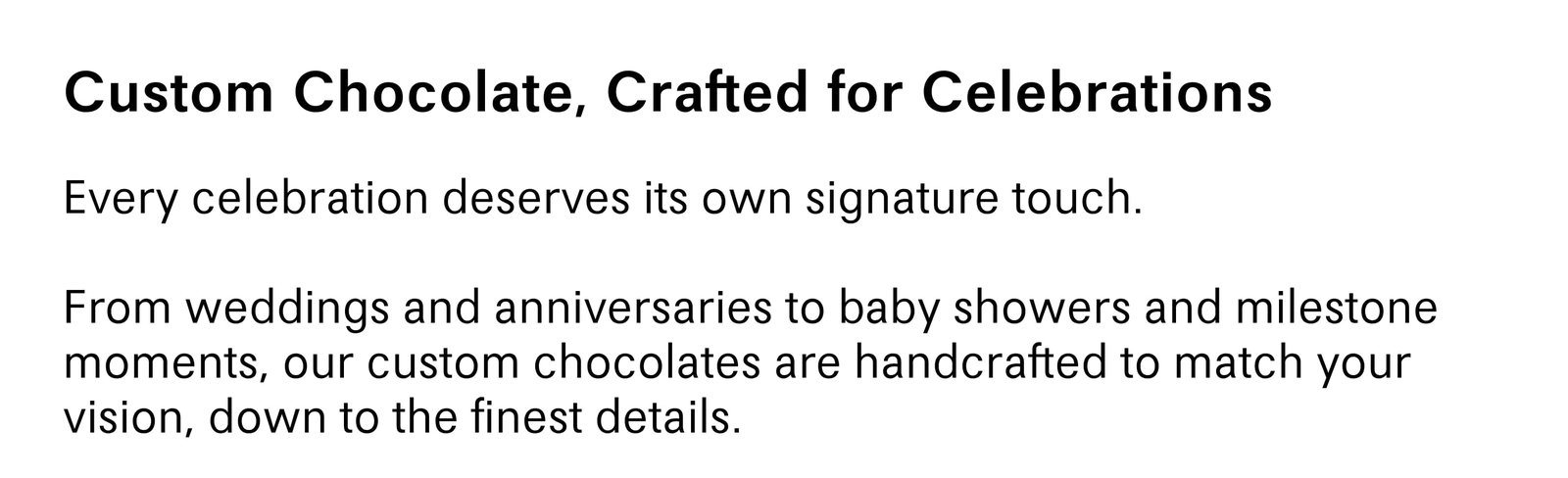 Custom Chocolate, Crafted for Celebrations 