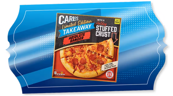 Absolute banger hot dog stuffed crust pizza image
