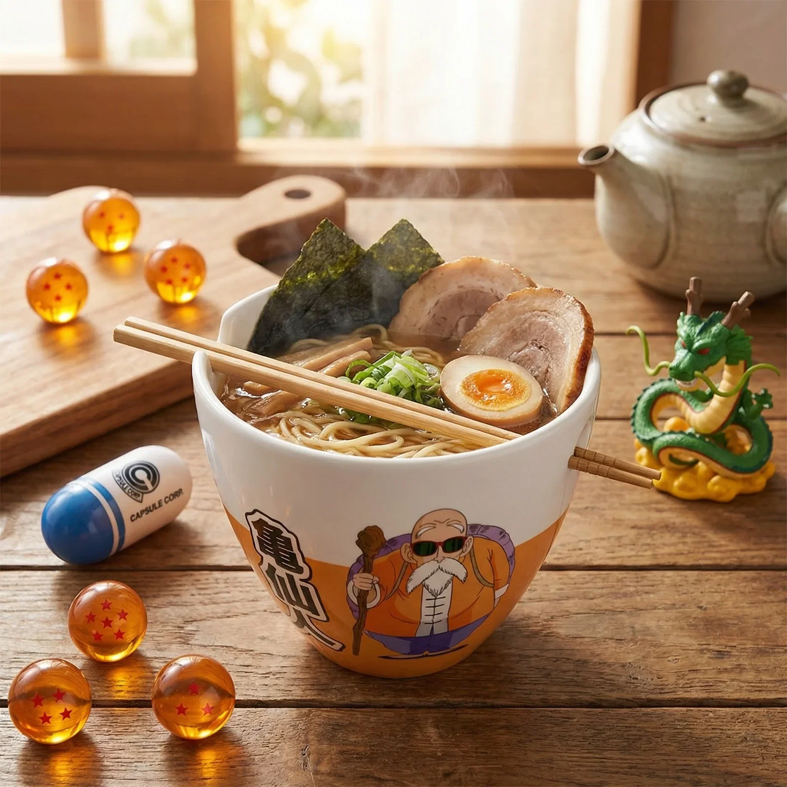Dragon Ball Z Meister Roshi Ramen-Schüssel Set mit Stäbchen