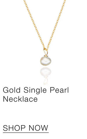 Gold Single Pearl Necklace