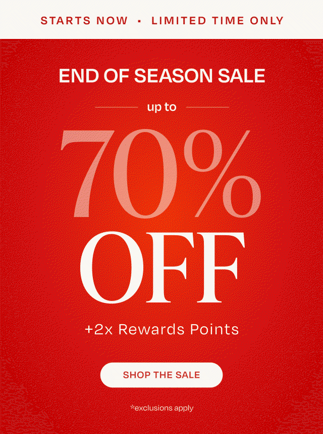 End of Season Sale