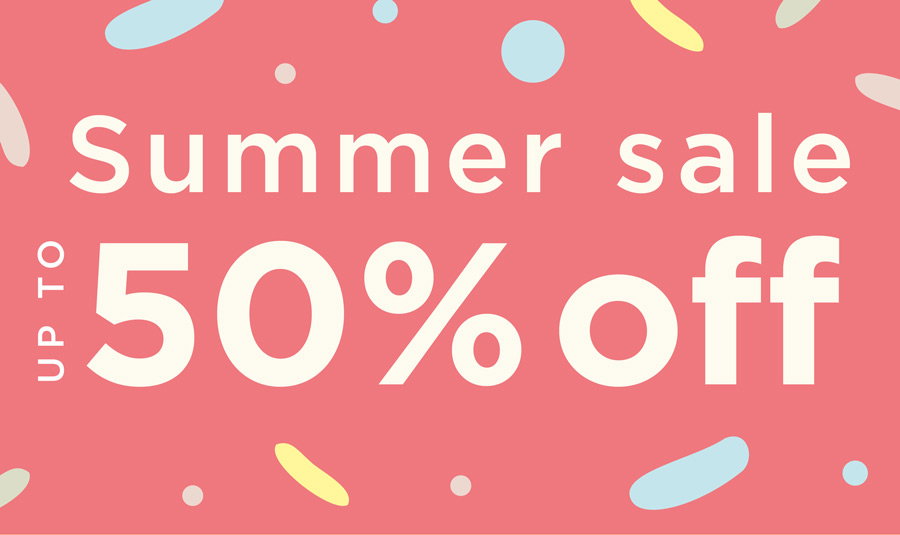 Up to 50% off summer sale