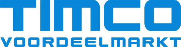 Timco Voordeelmarkt logo in het blauw