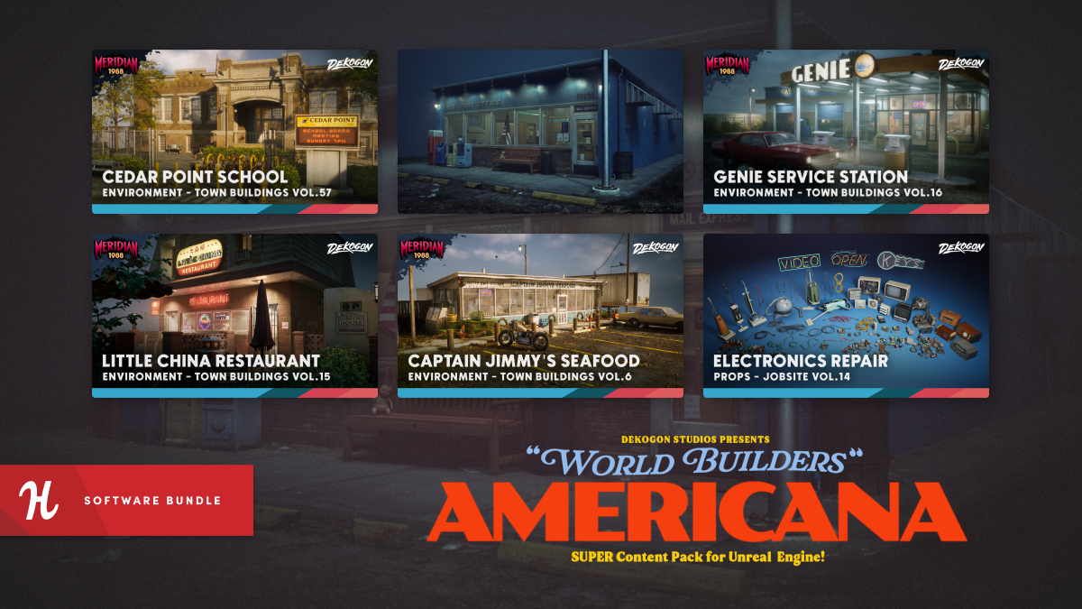 Add a slice of Americana realism to your personal library with a massive collection of themed assets, from sports cars to tractors.