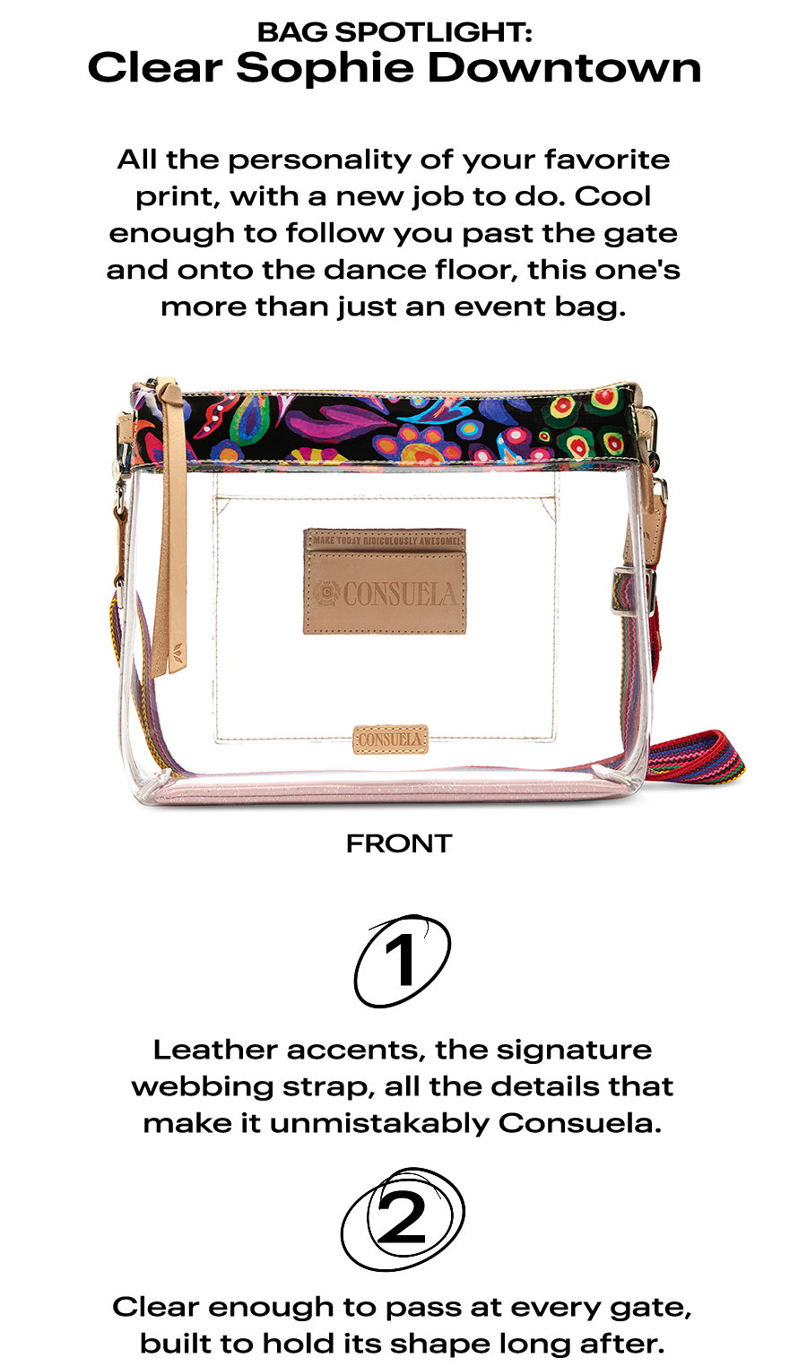 Clear Sophie Downtown Crossbody