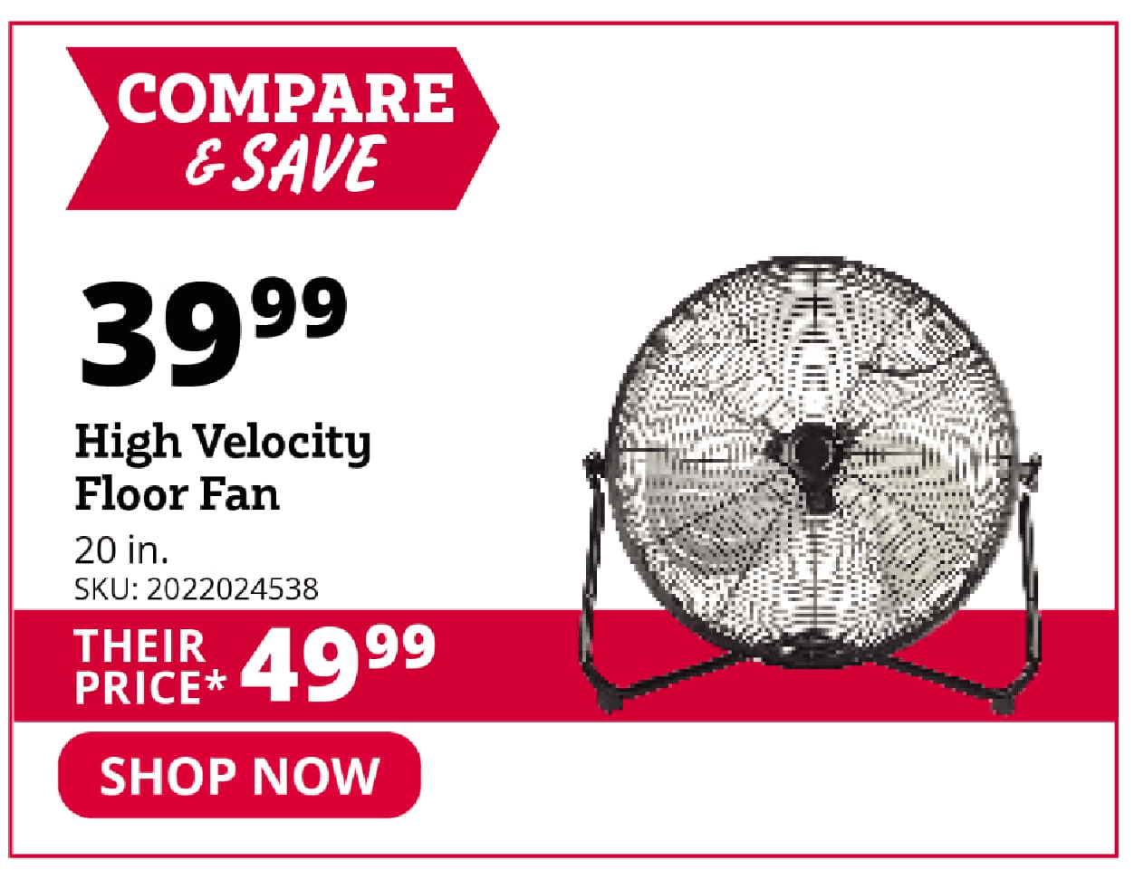 high velocity floor fan