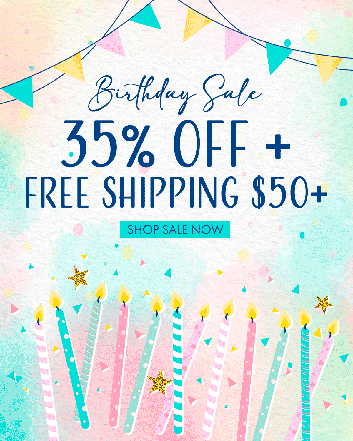 35% off + Free shipping on $50+