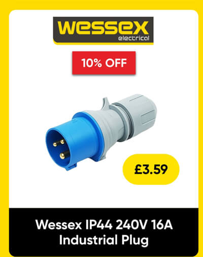 Wessex IP44 240V 16A Industrial Plug