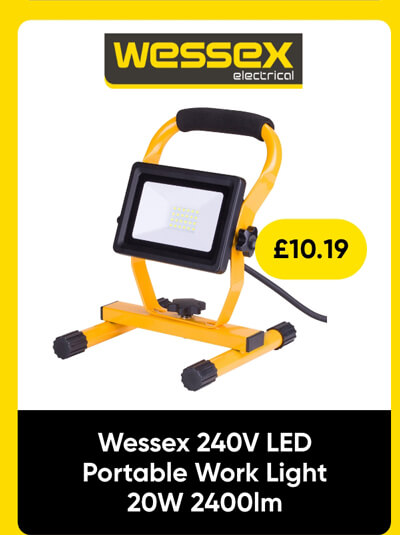 Wessex 240V LED Portable Work Light 20W 2400lm