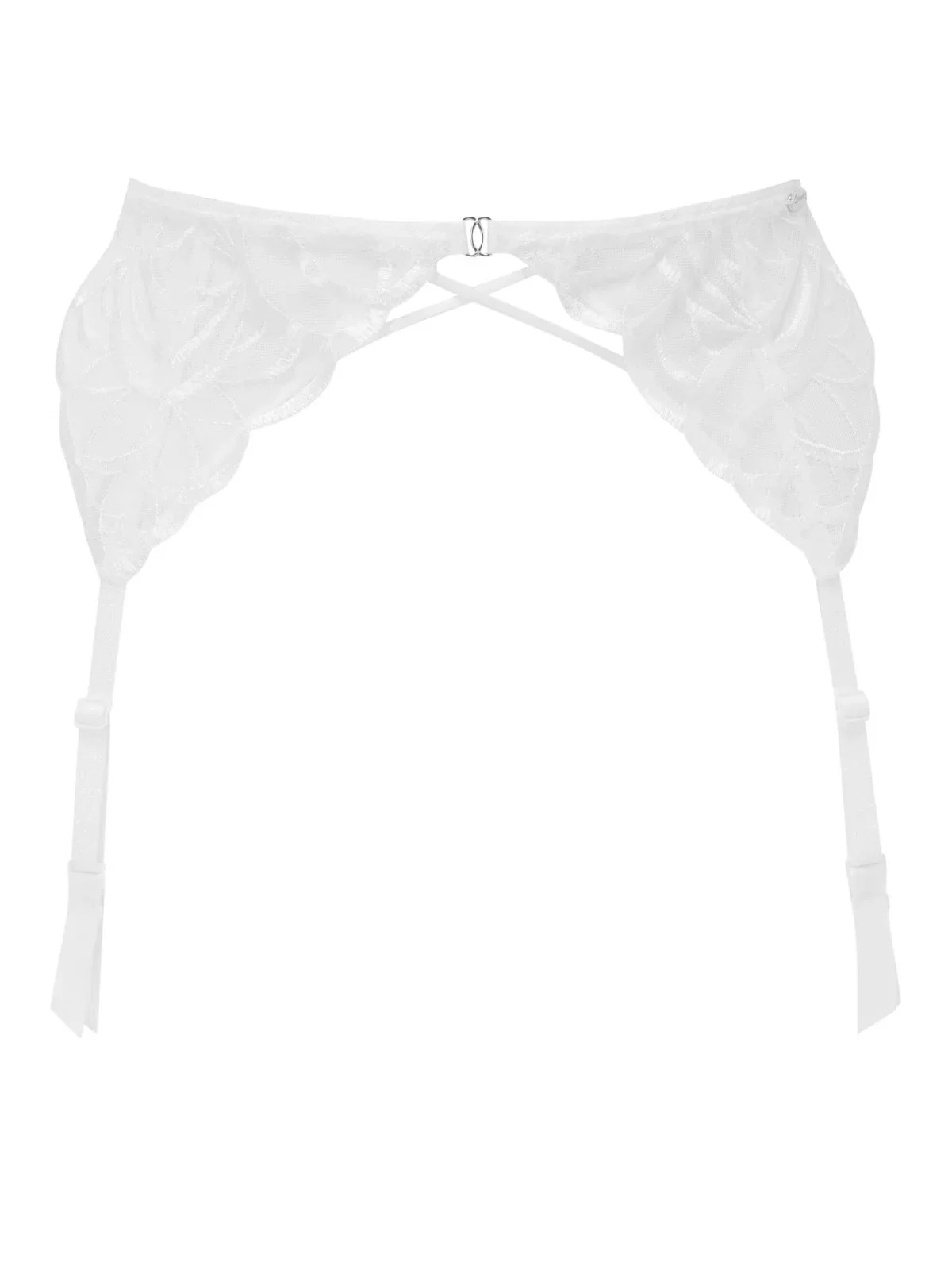 Fiesta Bridal Garter Belt - 1XSmall / White Sparkle