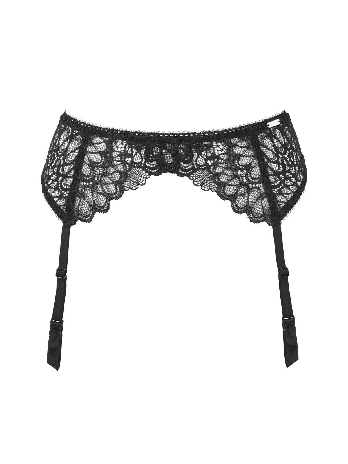 Swirl Floral Lace Garter Belt - Small