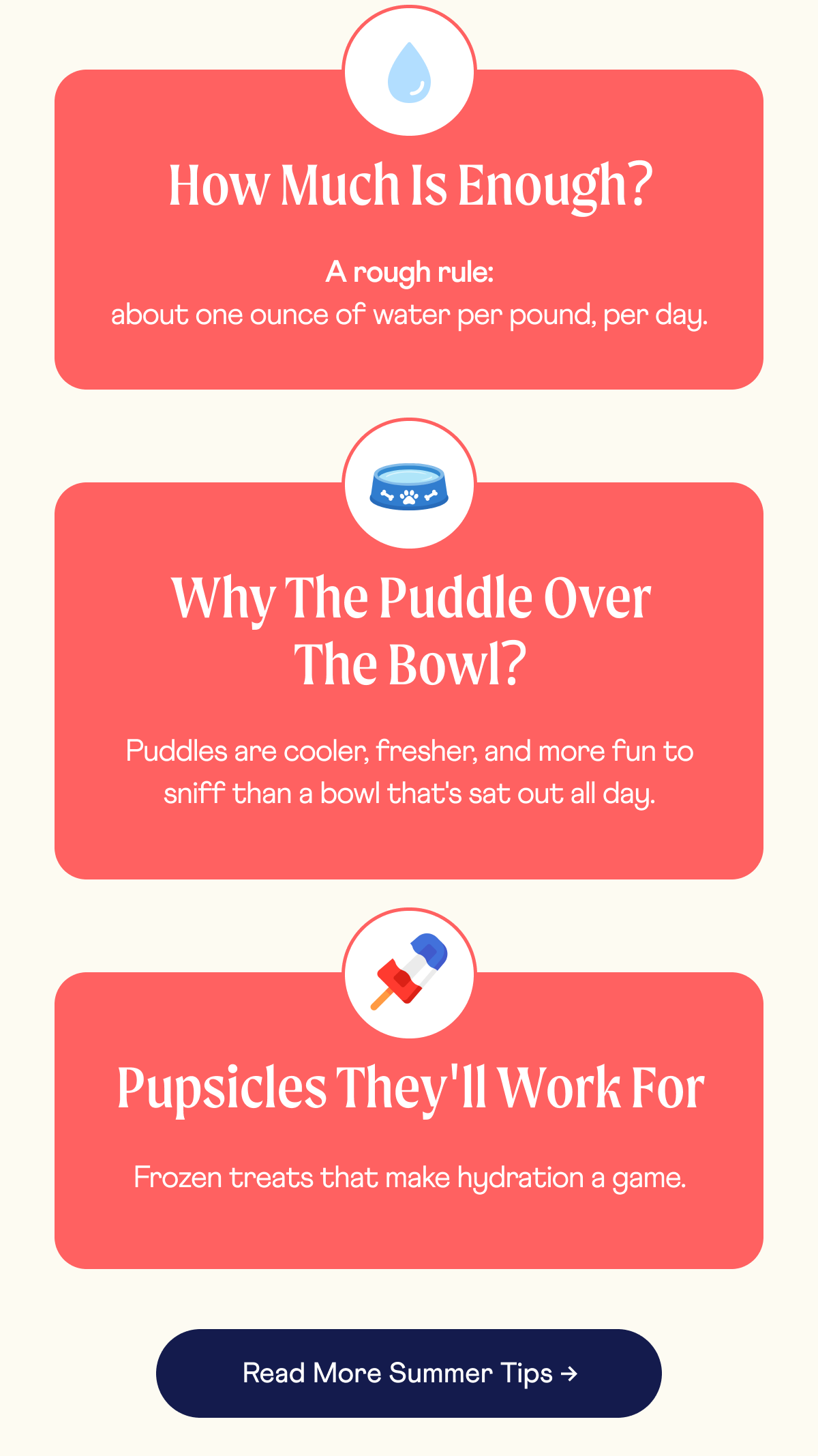 How Much Is Enough? |  Why the Puddle Over the Bowl? | Why the Puddle Over the Bowl?